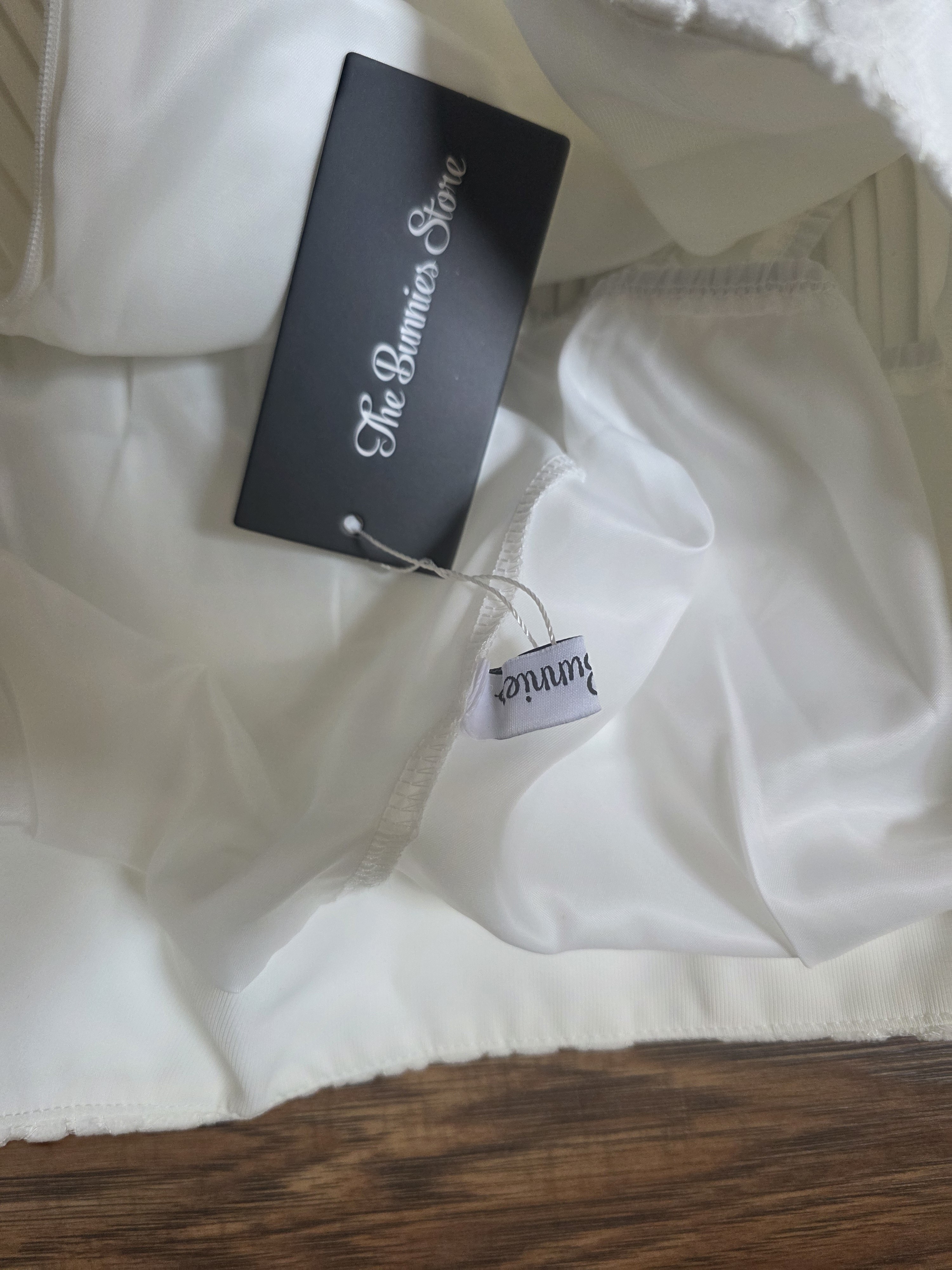 Maia White Skirt Pleated Mini-The Bunnies Store — image 3 of 4